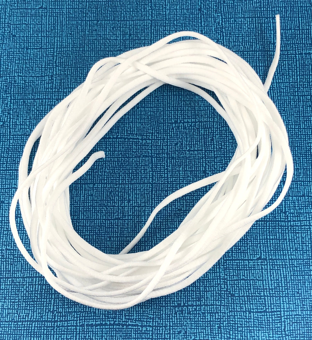 1/8 Inch (3mm) Elastic - Premium Nylon Spandex - For Face Mask Donations