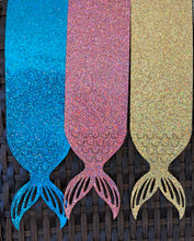 Load image into Gallery viewer, Mermaid Tail Cut Out - Glitter Fabric