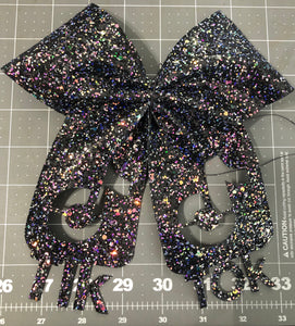 TikTok Cut Out - Black Chunky Glitter