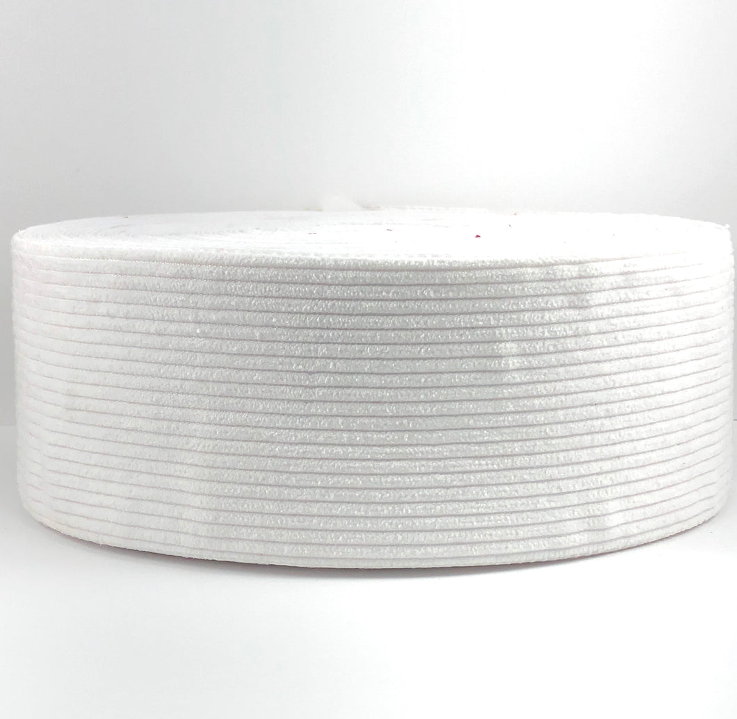 White Corduroy Ribbon - 3 Inch