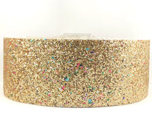 Load image into Gallery viewer, Gold with Colored Stones Chunky 3&quot; Glitter Ribbon