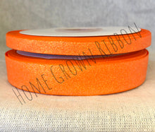 Load image into Gallery viewer, Orange Glitter Ribbon 1.5&quot; - 7/8&quot; - 3/8&quot;